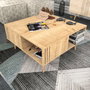 Hanah Home Mesa de Centro Roble 89.6 x 89.6 x 46.5 cm
